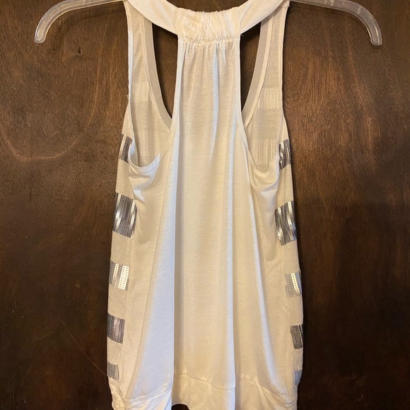 Express Sequined Racer Back Tank - Picture 2 of 4